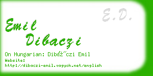 emil dibaczi business card
